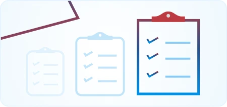 Illustration of checklists and reports symbolizing clear, real-time sprint visibility and progress tracking.